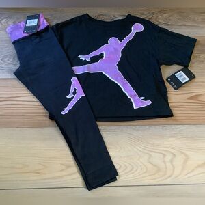Girls Jordan tshirt & leggings outfit size small(NWT)PRICE IS FIRM